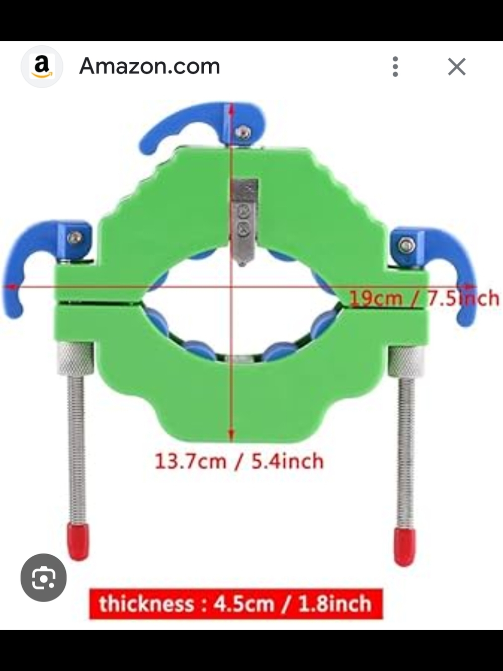 Green Bottle Cutter Clamp with Blue Handles and Red Tips, See DescriptionCrafts)